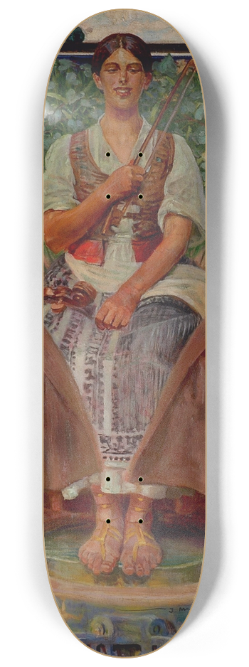Jacek Malczewski - Homage to art and the muse 8.25 inch art skate deck
