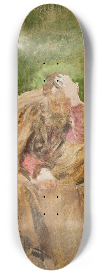 Jacek Malczewski - Old man at a water well 8.25 inch art skate deck