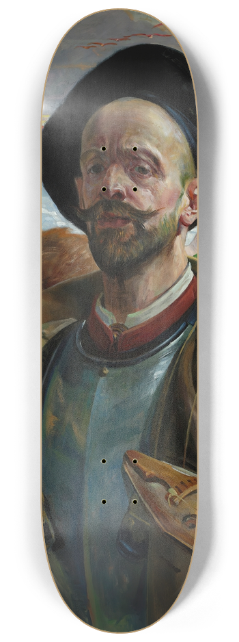 Jacek Malczewski - On one string  Self-portrait 8.25 inch art skate deck