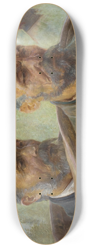 Jacek Malczewski - Two heads of old men 8.25 inch art skate deck