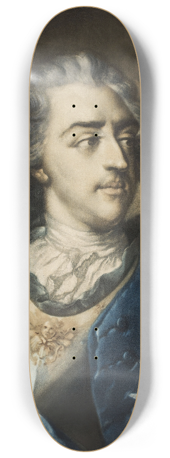 Jacob Christoph Le Blon - Portrait of Louis XV 8.25 inch art skate deck