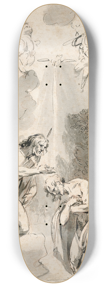 Jacob de Wit - De doop van Christus in de Jordaan 8.25 inch art skate deck