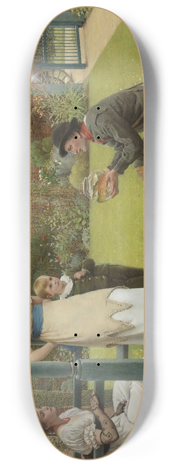 George Dunlop Leslie - The Goldfish Seller 8.25 inch art skate deck