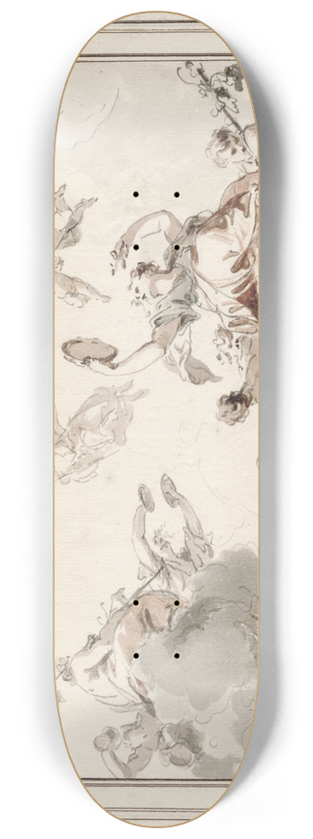 Jacob de Wit - Extatisch tafereel in de wolken: plafonddecoratie 8.25 inch art skate deck
