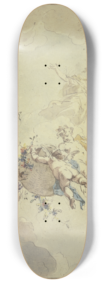 Jacob de Wit - Flora and putti 8.25 inch art skate deck