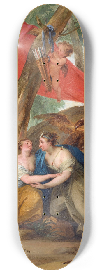 Jacob de Wit - Jupiter, Disguised As Diana, Seducing The Nymph Callisto 8.25 inch art skate deck