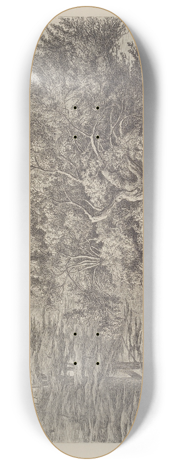 Jacob George Strutt - The Yew Tree at Ankerwyke 8.25 inch art skate deck
