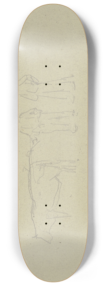 Jacob Happ - Two farmers with a cow 8.25 inch art skate deck