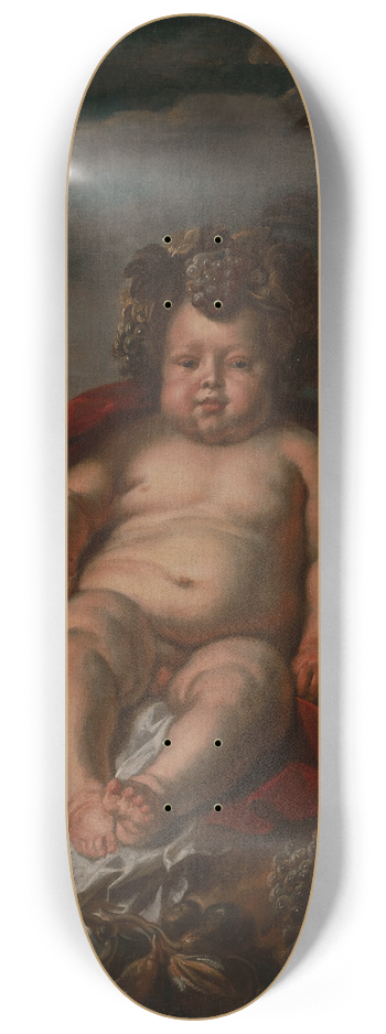 Jacob Jordaens - Bacchus as a child 8.25 inch art skate deck