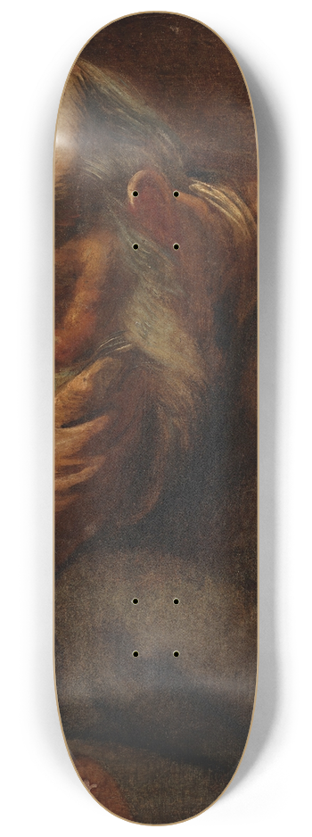 Jacob Jordaens - Head of a bearded man, possibly an apostle 8.25 inch art skate deck