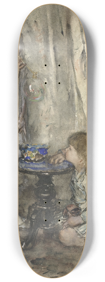 Jacob Maris - Two Girls Blowing Bubbles 8.25 inch art skate deck