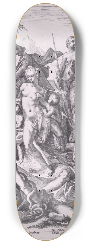 Jacob Matham - The Seven Virtues 8.25 inch art skate deck