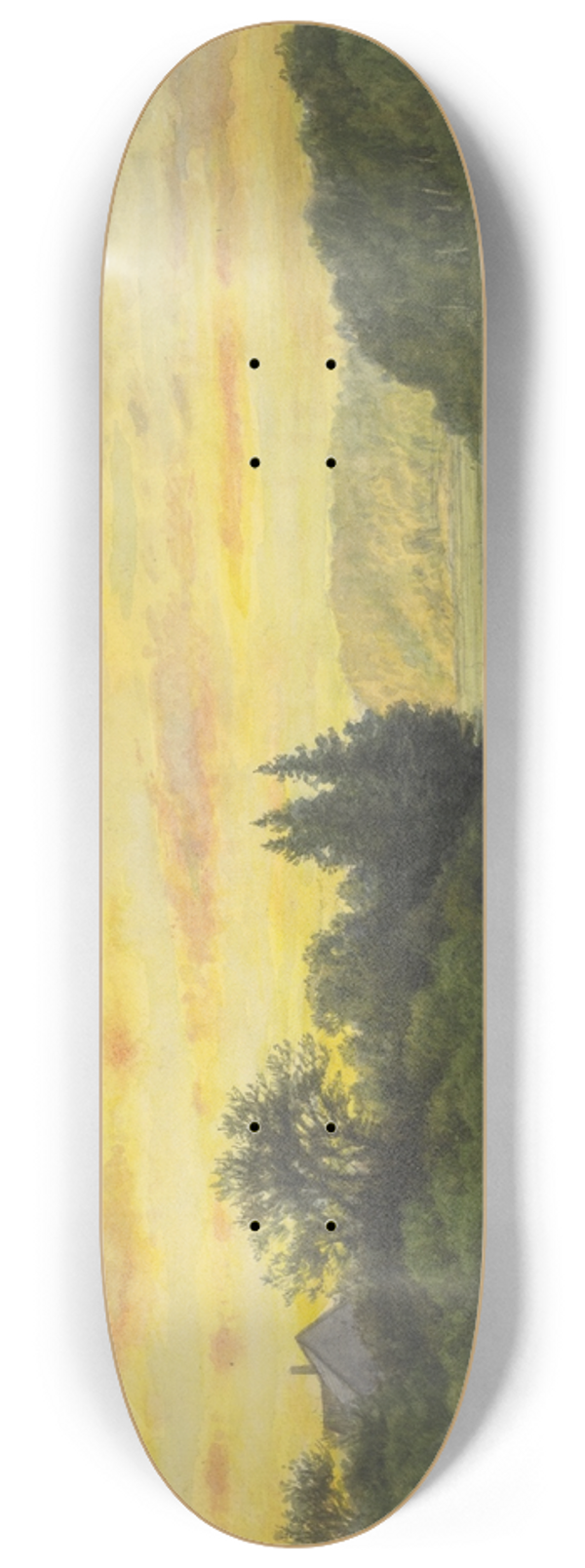 George Edward Candee - West Rock Seen from WestRiver 8.25 inch art skate deck