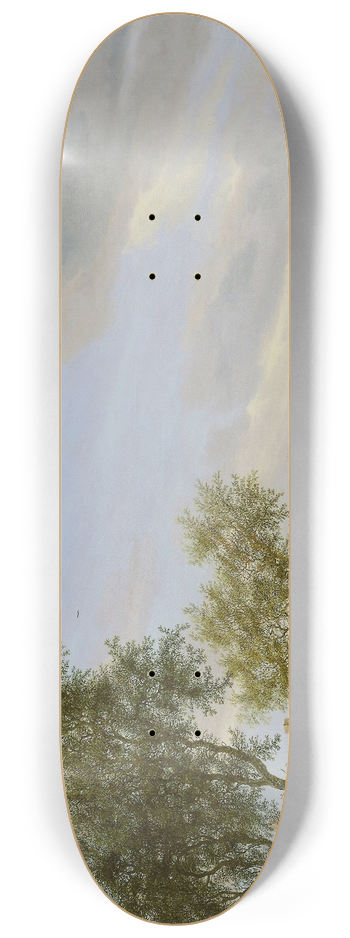 Jacob Salomonsz. van Ruysdael - River Landscape with a Ferry 8.25 inch art skate deck