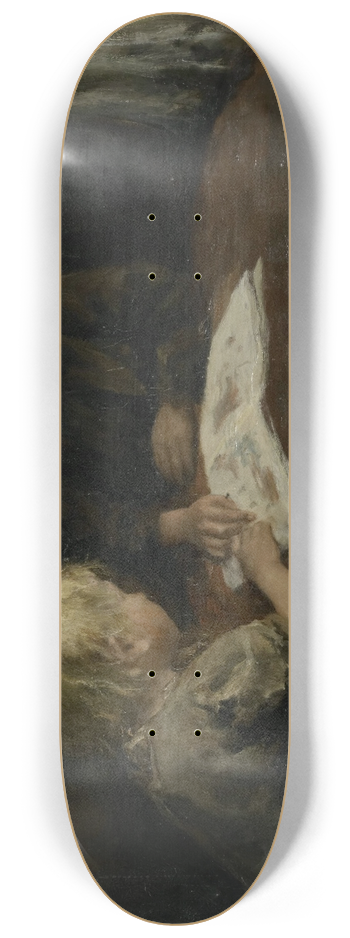 Jacob Simon Hendrik Kever - Children with a Picture-book 8.25 inch art skate deck