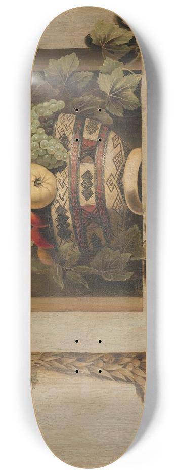 Jacob van Campen - Still Life with Fruit and Flower Garlands 8.25 inch art skate deck