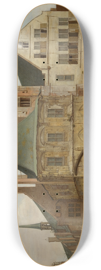 Jacob van der Ulft - The old town hall 8.25 inch art skate deck