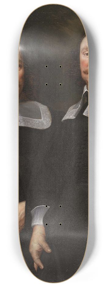 Jacob Van Oost - Portrait of two Men 8.25 inch art skate deck