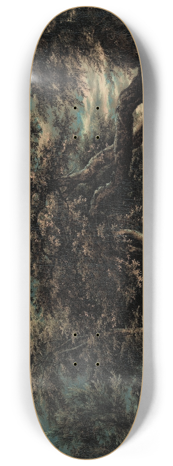 Jacob van Ruisdael - A Marsh in a Forest at Dusk 8.25 inch art skate deck