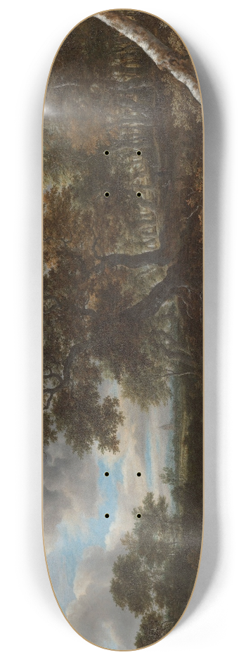 Jacob van Ruisdael - Landscape with Waterfall 8.25 inch art skate deck