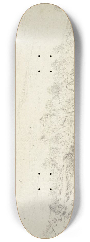 Jacob van Ruisdael - River landscape. 8.25 inch art skate deck