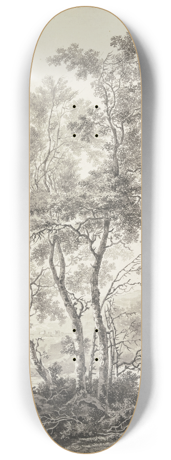 Jacob van Strij - Landschaft mit Birken im Vordergrund 8.25 inch art skate deck