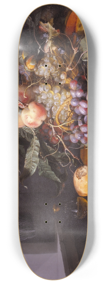 Jacob van Walscapelle - Still Life with fruit and oysters 8.25 inch art skate deck