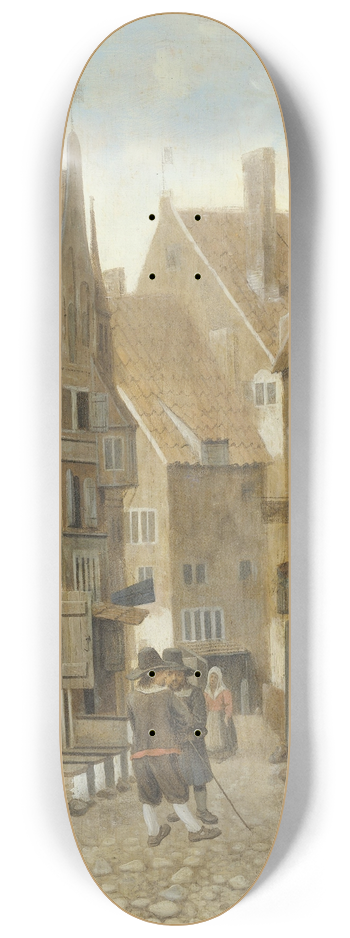 Jacob Vrel - View of a Town 8.25 inch art skate deck