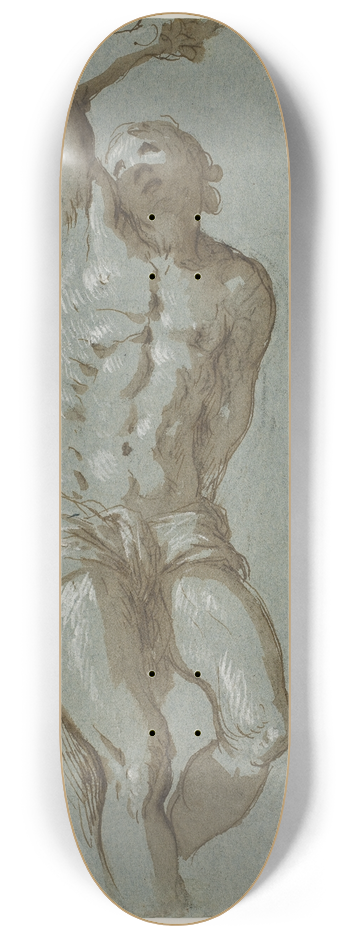 Jacopo Palma il Giovane - Den hellige Sebastian 8.25 inch art skate deck