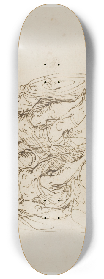 Jacopo Palma il Giovane - Merkur og Minerva 8.25 inch art skate deck