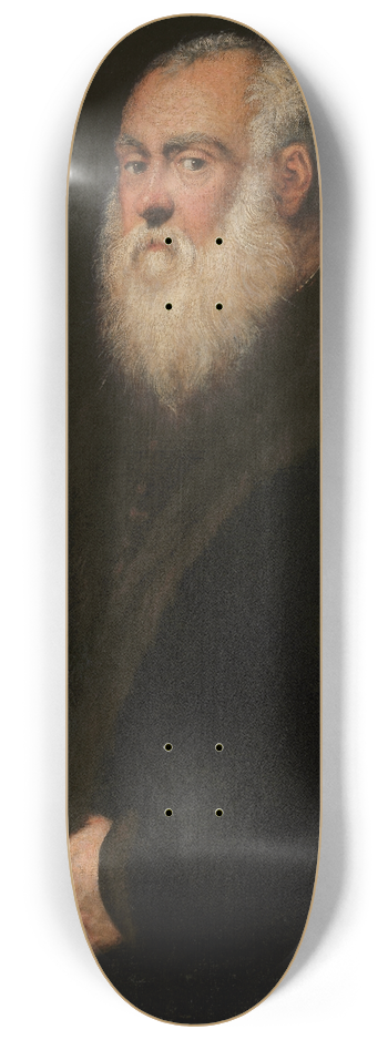 Jacopo Tintoretto - Man with a White Beard 8.25 inch art skate deck