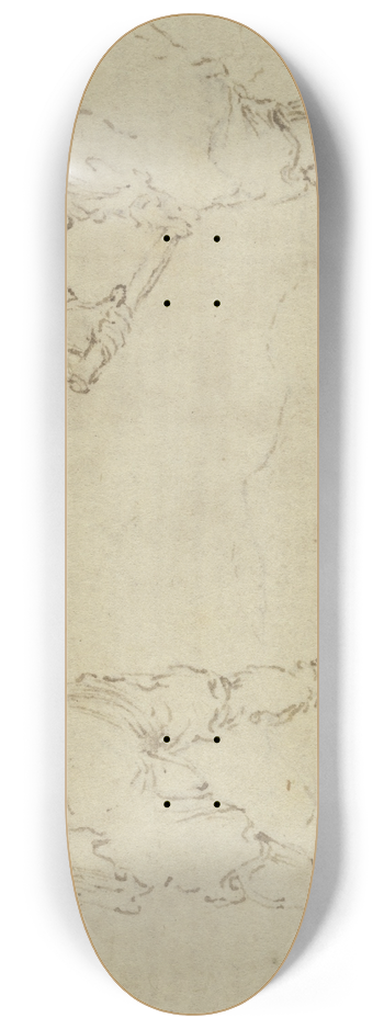 Jacques Callot - Zwei Bauern in Rckenansicht bei der Ernte 8.25 inch art skate deck