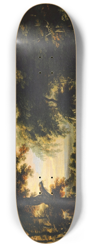 Jacques d'Arthois - Landscape with Staffage Figures 8.25 inch art skate deck