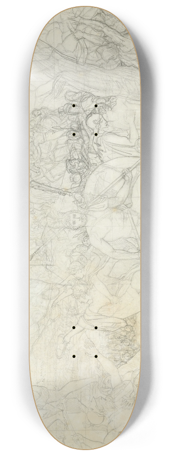 Jacques Louis David - Leonidas at Thermopylae 8.25 inch art skate deck