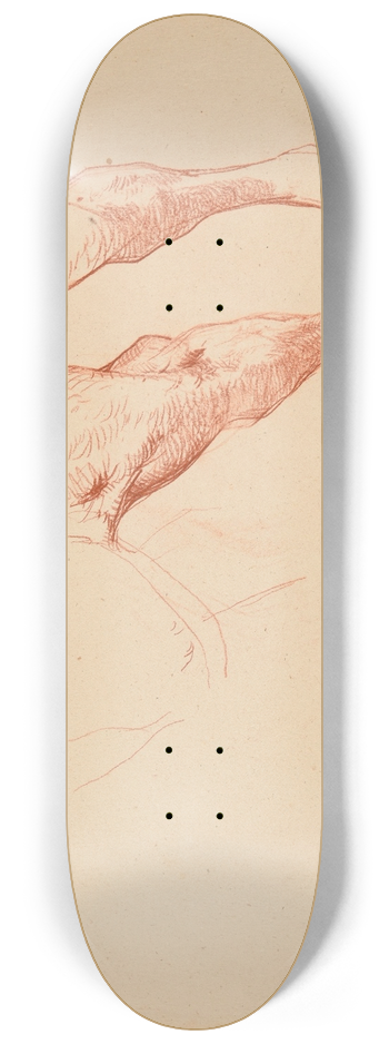 Jacques-Raymond Brascassat - tude de pattes de bovid 8.25 inch art skate deck