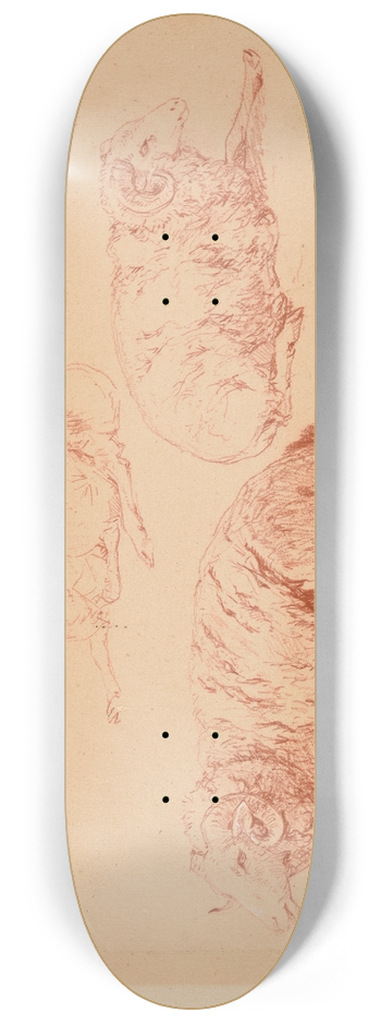 Jacques-Raymond Brascassat - tudes de bliers 8.25 inch art skate deck