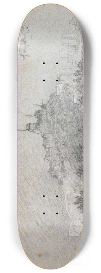 Jacques-Raymond Brascassat - Vue de la butte Montmartre 8.25 inch art skate deck