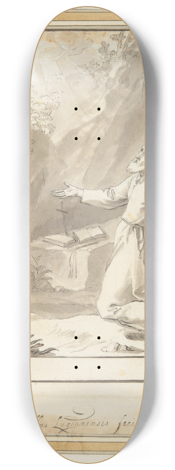 Jacques Stella - Saint Philippraying 8.25 inch art skate deck