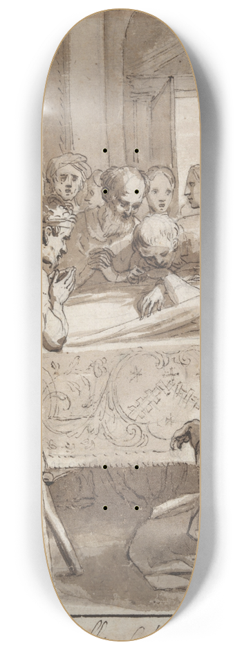 Jacques Stella - St. Philip visiting ahospital 8.25 inch art skate deck