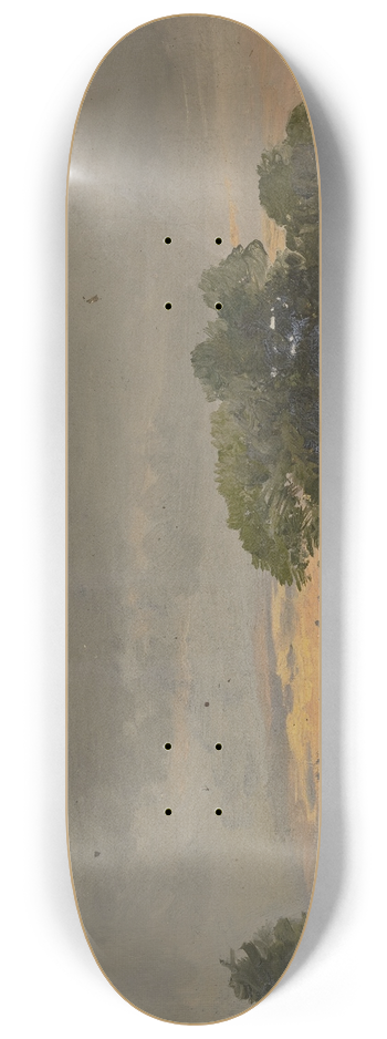 Jakob Becker - Abendliche Wiese mit Bumen 8.25 inch art skate deck