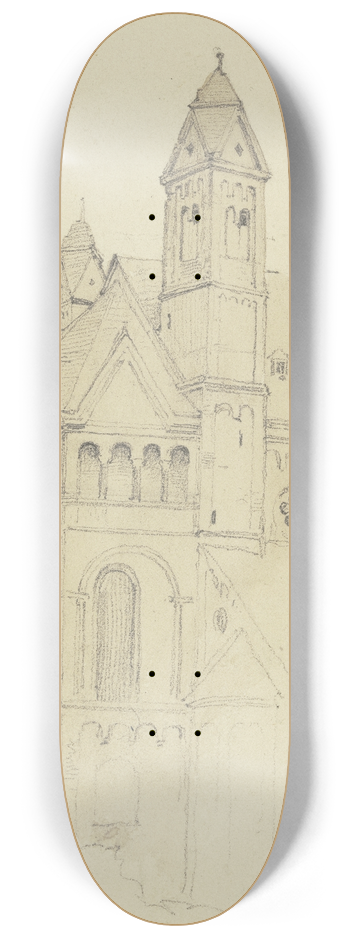 Jakob Becker - Chor einer romanischen Kirche 8.25 inch art skate deck