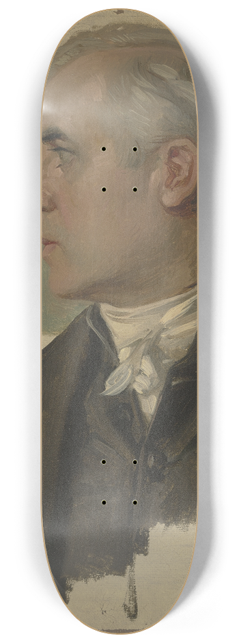 Jakob Becker - Man in profile to the left 8.25 inch art skate deck