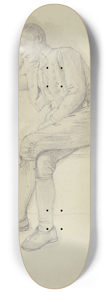 Jakob Becker - Sitzender schlafender Bauernjunge 8.25 inch art skate deck