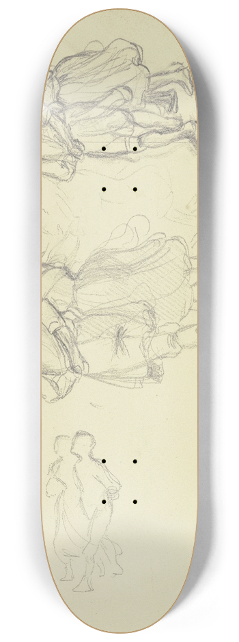 Jakob Becker - Studienblatt; Tanzendes Paar 8.25 inch art skate deck