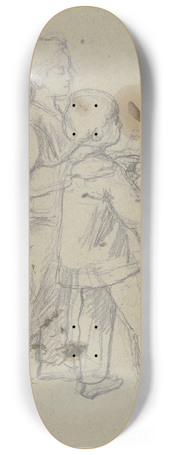 Jakob Becker - Two reading boys 8.25 inch art skate deck