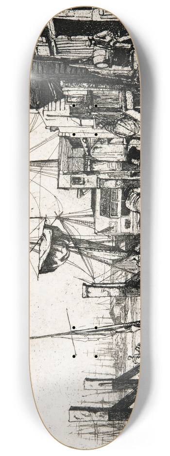 James Abbott McNeill Whistler - Limehouse 8.25 inch art skate deck