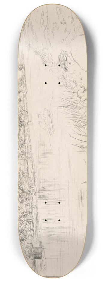 James Abbott McNeill Whistler - Sketching, No. 1 8.25 inch art skate deck