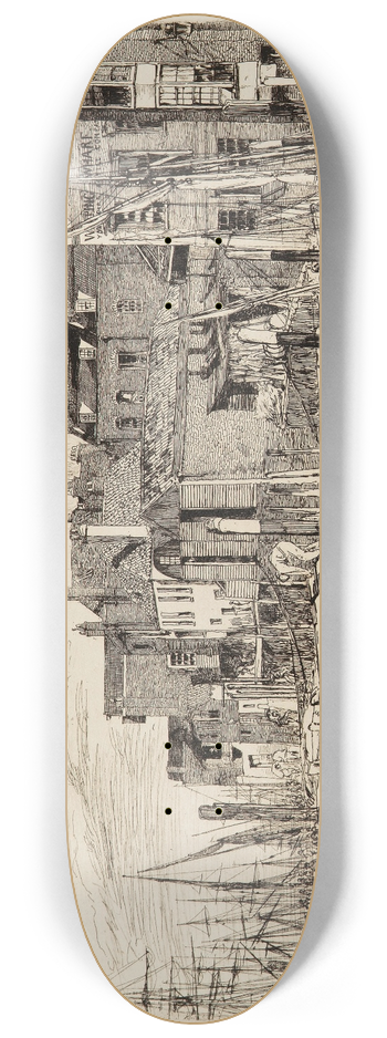 James Abbott McNeill Whistler - Thames Police 8.25 inch art skate deck
