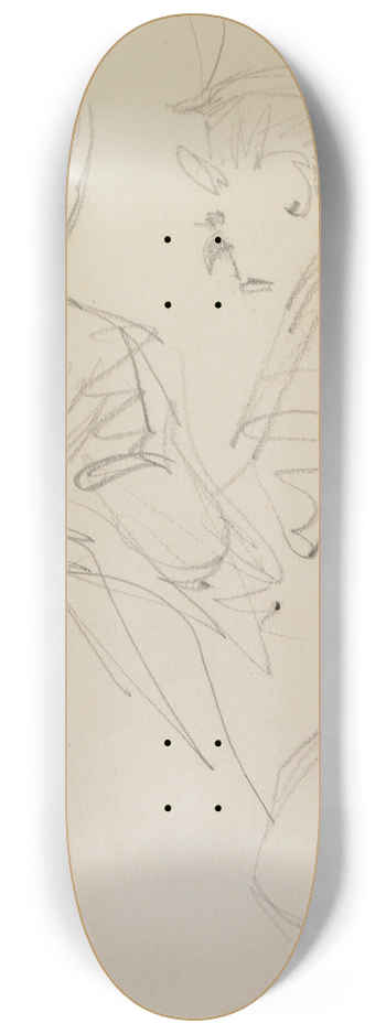 James Abbott McNeill Whistler - Two figures 8.25 inch art skate deck
