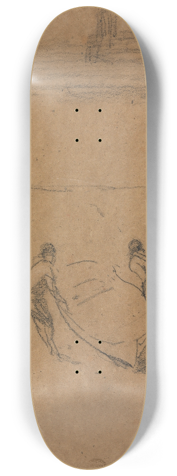 James Abbott McNeill Whistler - Two Men and a Boat 8.25 inch art skate deck